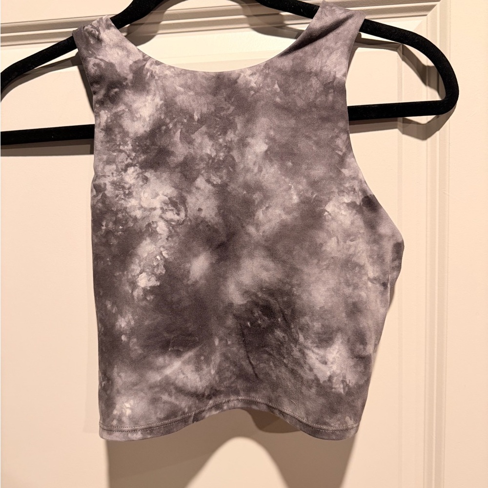 Athleta Charcoal Tie-Dye Tank Top